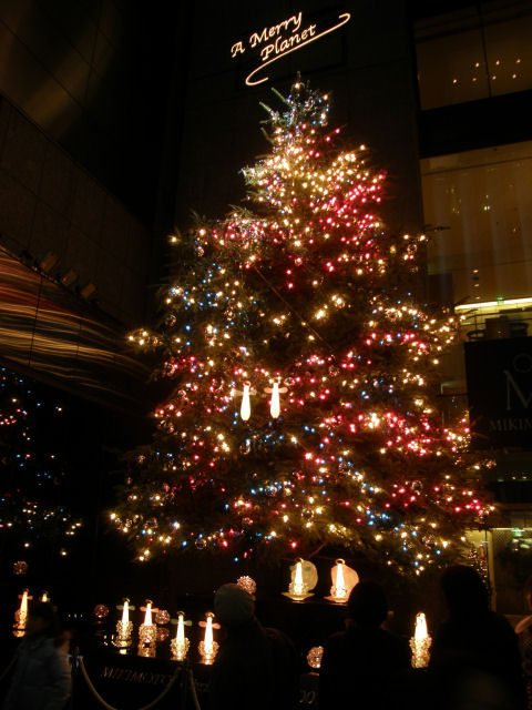 2007年のミキモトのクリスマスツリー