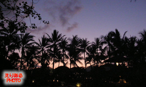 バリ島での夕焼け