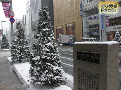 2014年2月8日東京・銀座の雪
