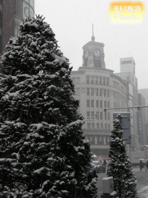 2014年2月8日東京・銀座の雪