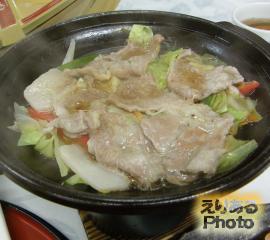 舟盛付きの和食ご膳　お肉と野菜の陶板焼き