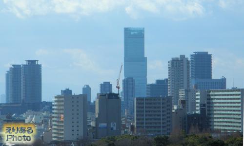 ホテルニューオータニ大阪から見たあべのハルカス