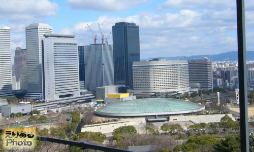 大阪城天守閣から見た大阪ビジネスパーク方向