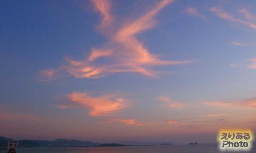 館山北条海岸からの夕焼け 2015年7月26日
