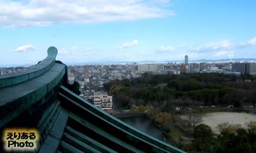 名古屋城天守閣展望室からの風景 北側