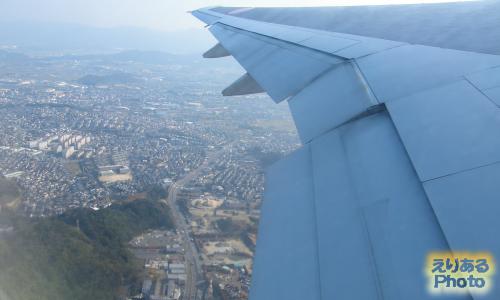 飛行機から見た福岡