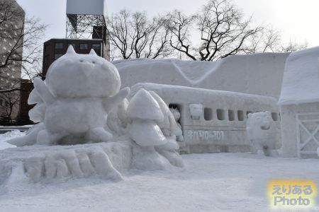第68回さっぽろ雪まつり 市民の広場 やべーべやが雪像になったべや