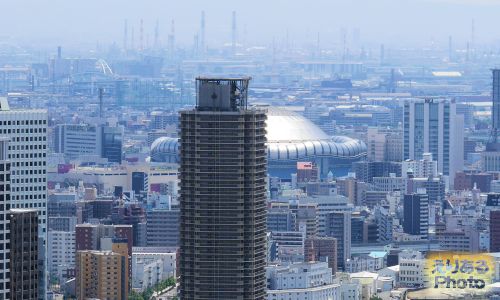 梅田スカイビル 空中庭園から見た京セラドーム大阪方向