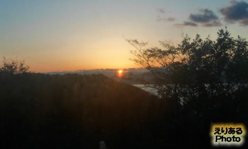 函館で見た沈む夕陽